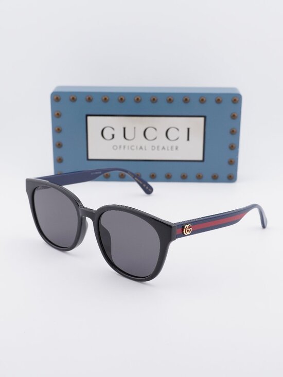Gucci GG0855SK 002 Square Sunglasses - Black\\Grey